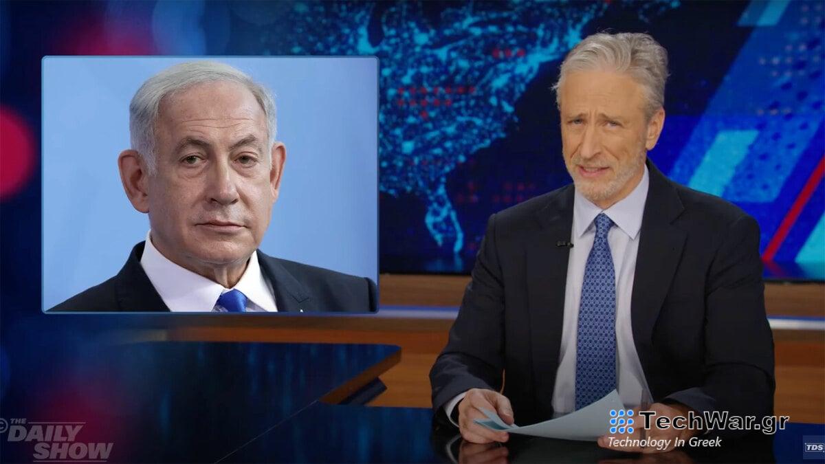 Ο Jon Stewart μοιράζεται τις σκέψεις του για τον πόλεμο στη Γάζα κατά τη διάρκεια του μονολόγου «Daily Show».
