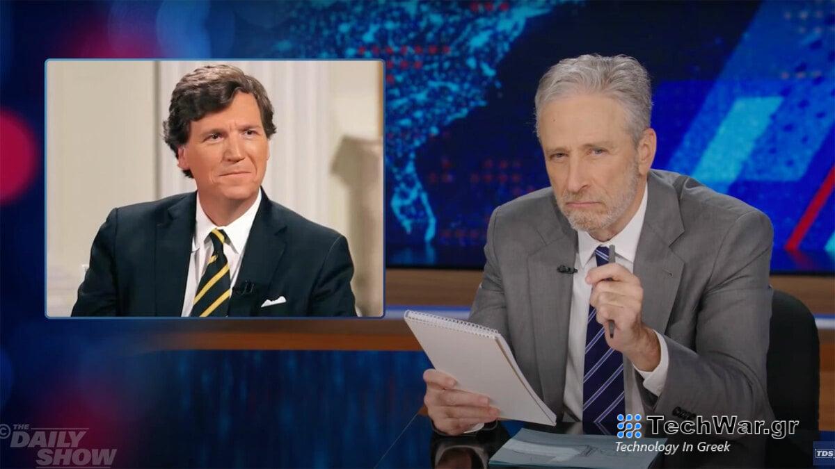 Ο Jon Stewart τεμαχίζει τη συνέντευξη του Tucker Carlson στον Πούτιν σε 15 βάναυσα λεπτά
