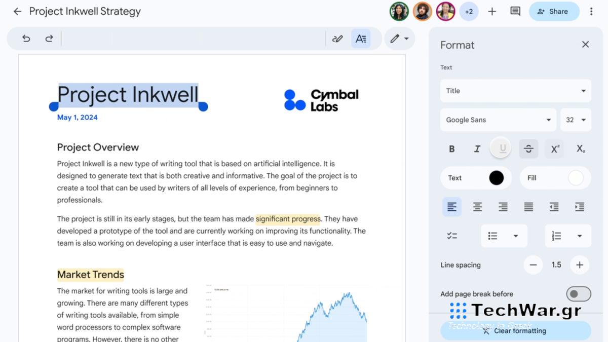 Οι εφαρμογές Έγγραφα Google, Παρουσιάσεις και Φύλλα λαμβάνουν νέα πλευρική γραμμή μορφοποίησης σε tablet Android
