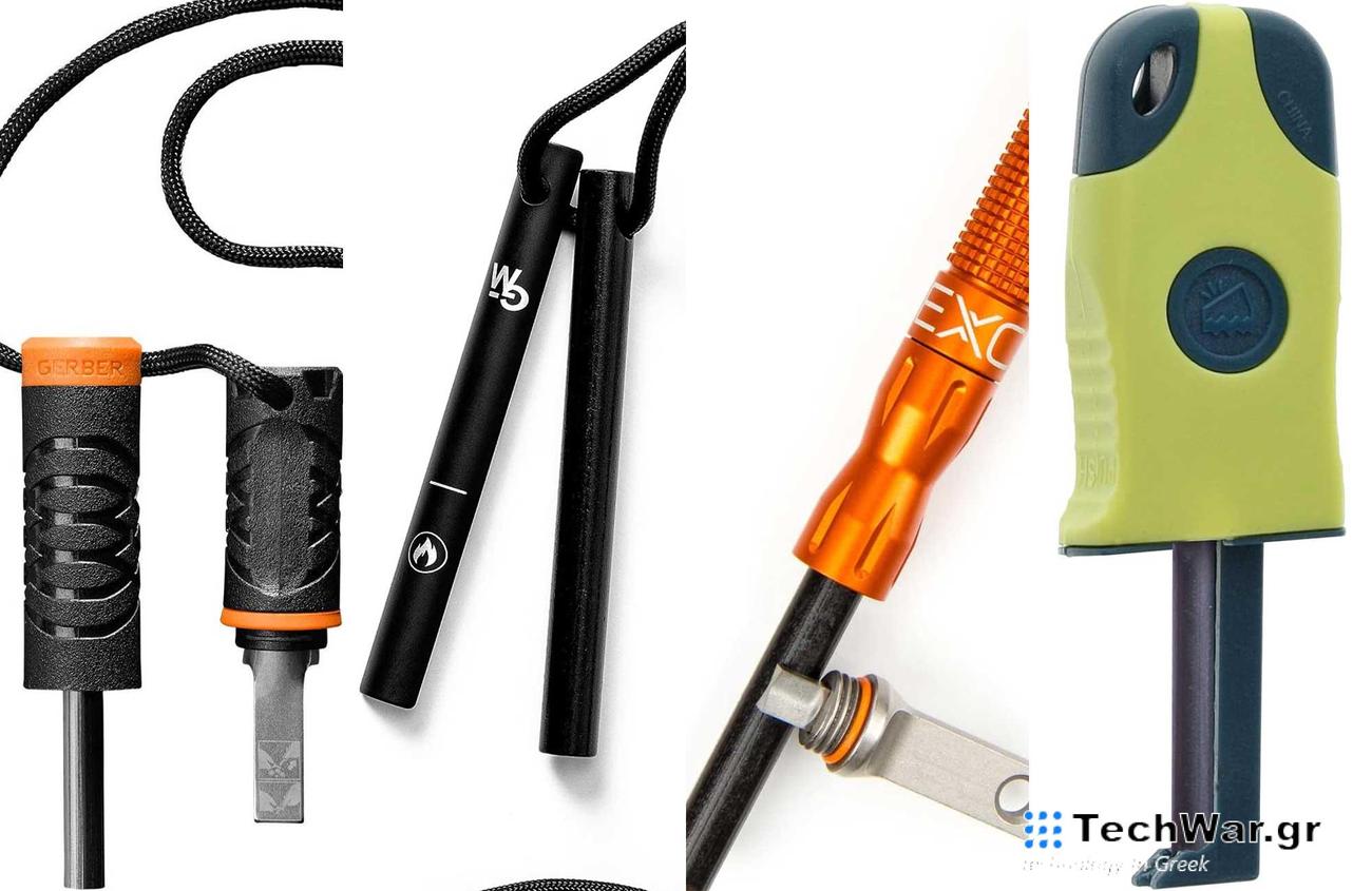 A four-panel lineup of the best fire starters