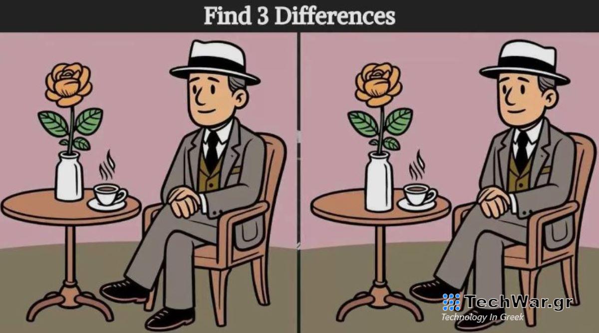 Μπορείτε να βρείτε τις 3 διαφορές στις εικόνες με τον κύριο σε 15 δευτερόλεπτα; / FOXreport.gr