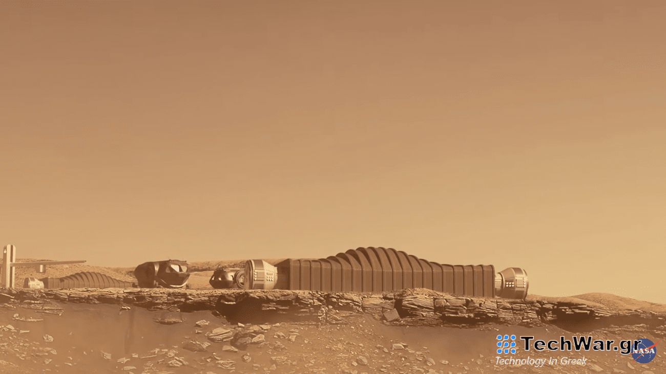 Concept art of NASA Mars habitat