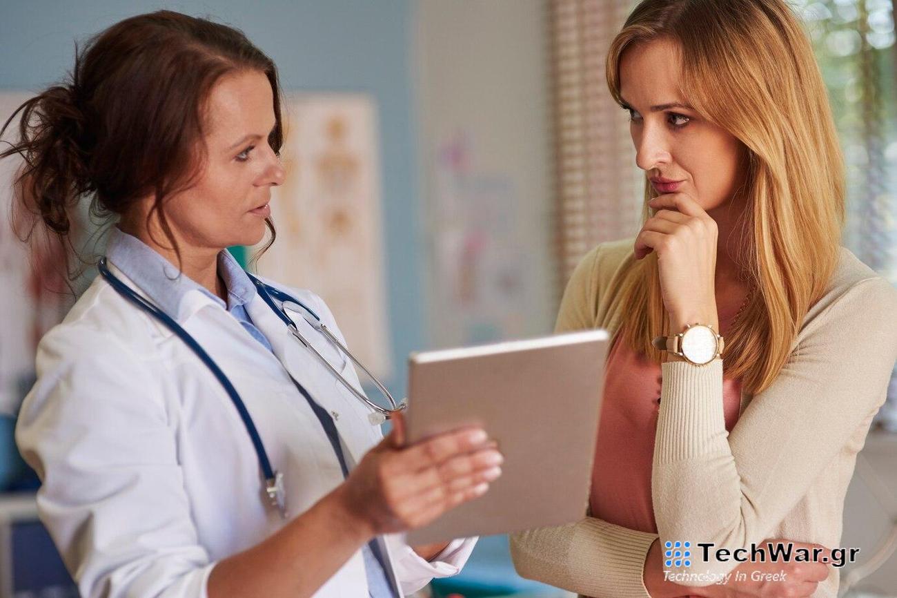 γυναίκα σε γιατρό