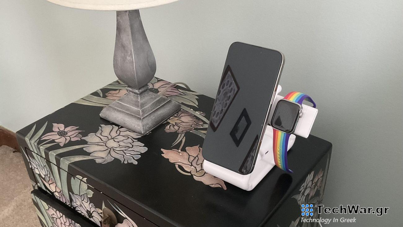 Σταθμός φόρτισης TORRAS 3 σε 1 με βάση φόρτισης MagSafe