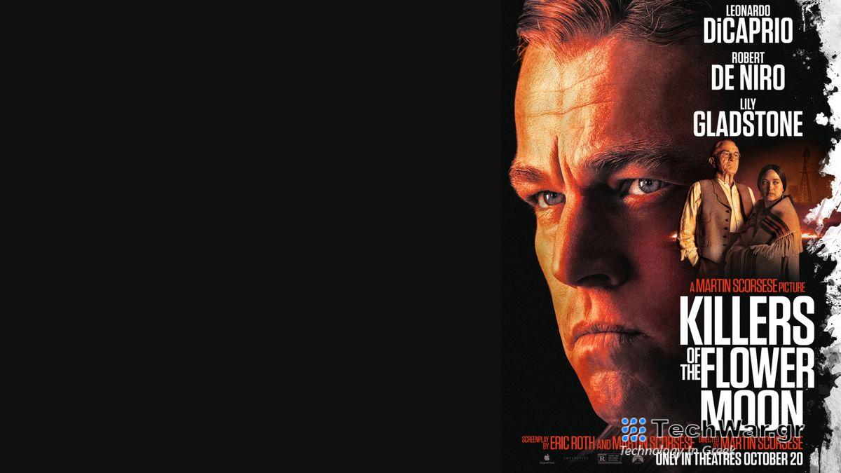Killers of the Flower Moon poster Leonardo Di Caprio