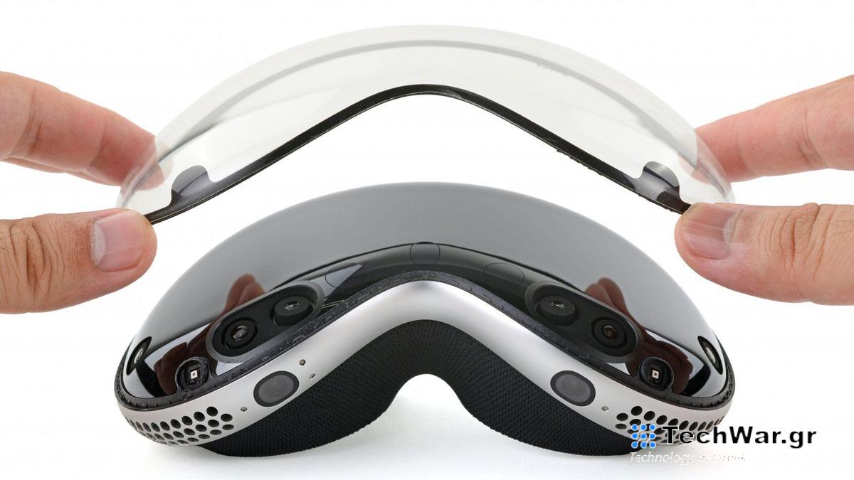 Apple Vision Pro teardown glass removed