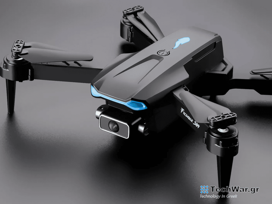 A 4K HD drone on a gray background.