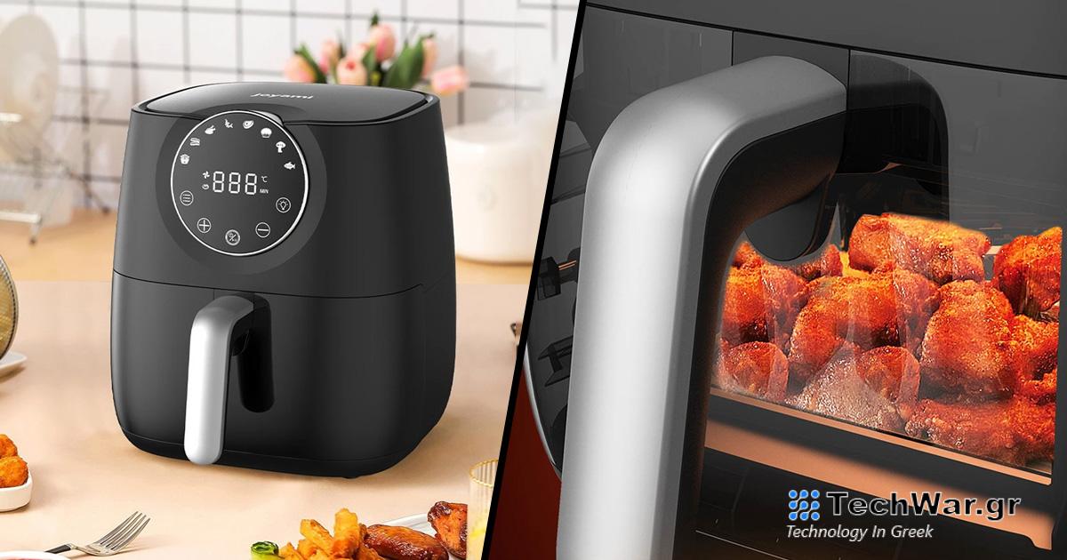 Μέχρι στιγμής η χαμηλότερη τιμή 76,99€ στην αποθήκη της ΕΕ! Η φριτέζα ζεστού αέρα Xiaomi Joyami έχει ισχύ 1700W, διάφανο παράθυρο, όγκος 5,7L