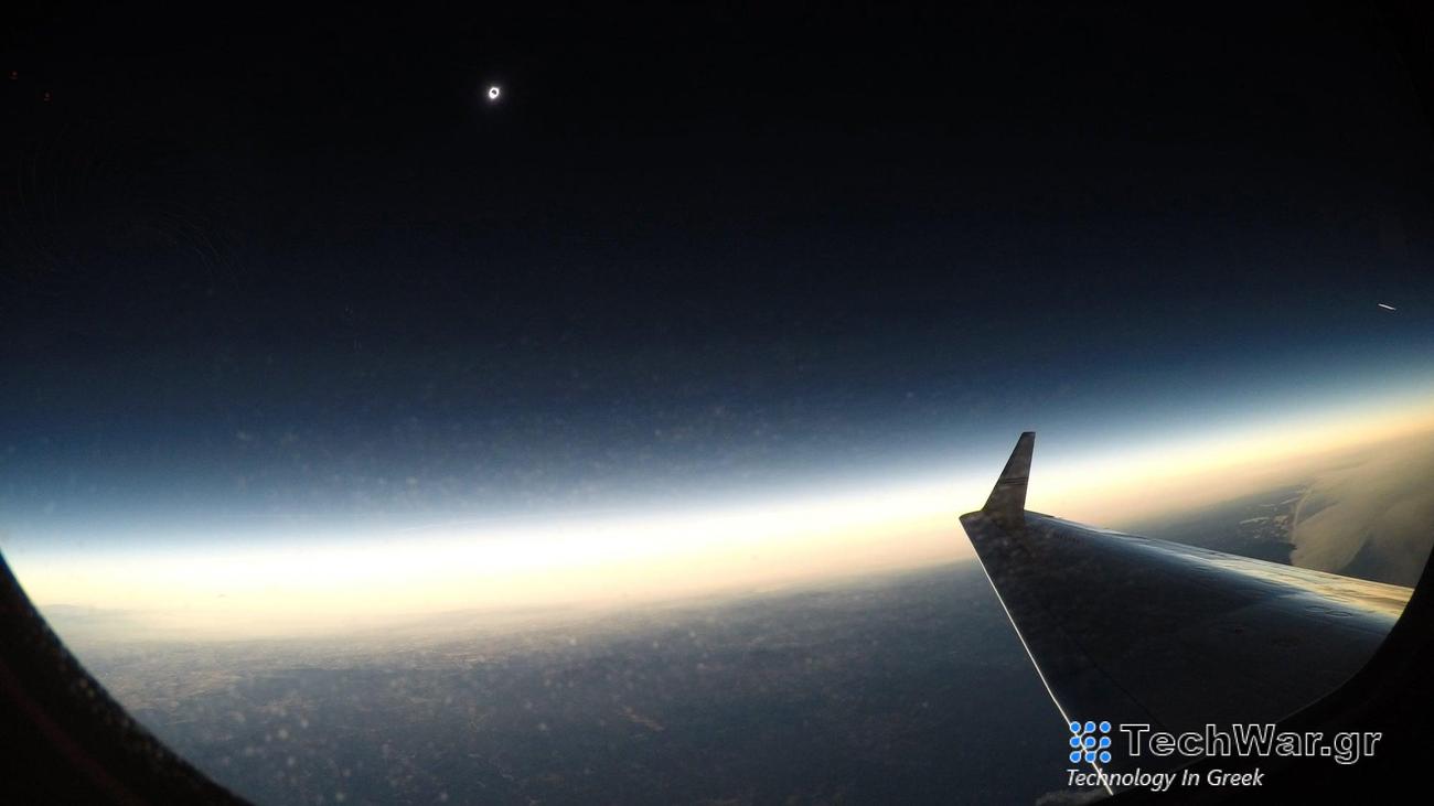 A total solar eclipse is seen on Monday, Aug. 21, 2017, from onboard a NASA Armstrong Flight Research Center’s Gulfstream III 25,000 feet above the Oregon coast. A total solar eclipse swept across a narrow portion of the contiguous United States from Lincoln Beach, Oregon to Charleston, South Carolina.