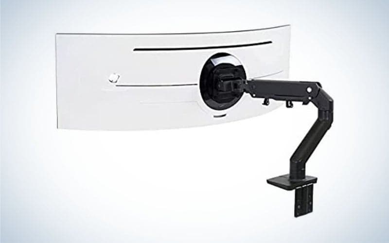 The Ergotron HX Desk Monitor Arm will keep your expensive ultrawide display stable and secure.