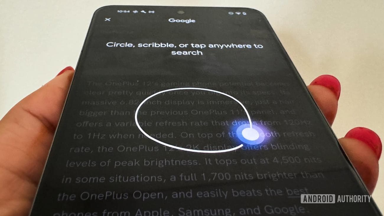 Pixel 8 Pro Circle για αναζήτηση
