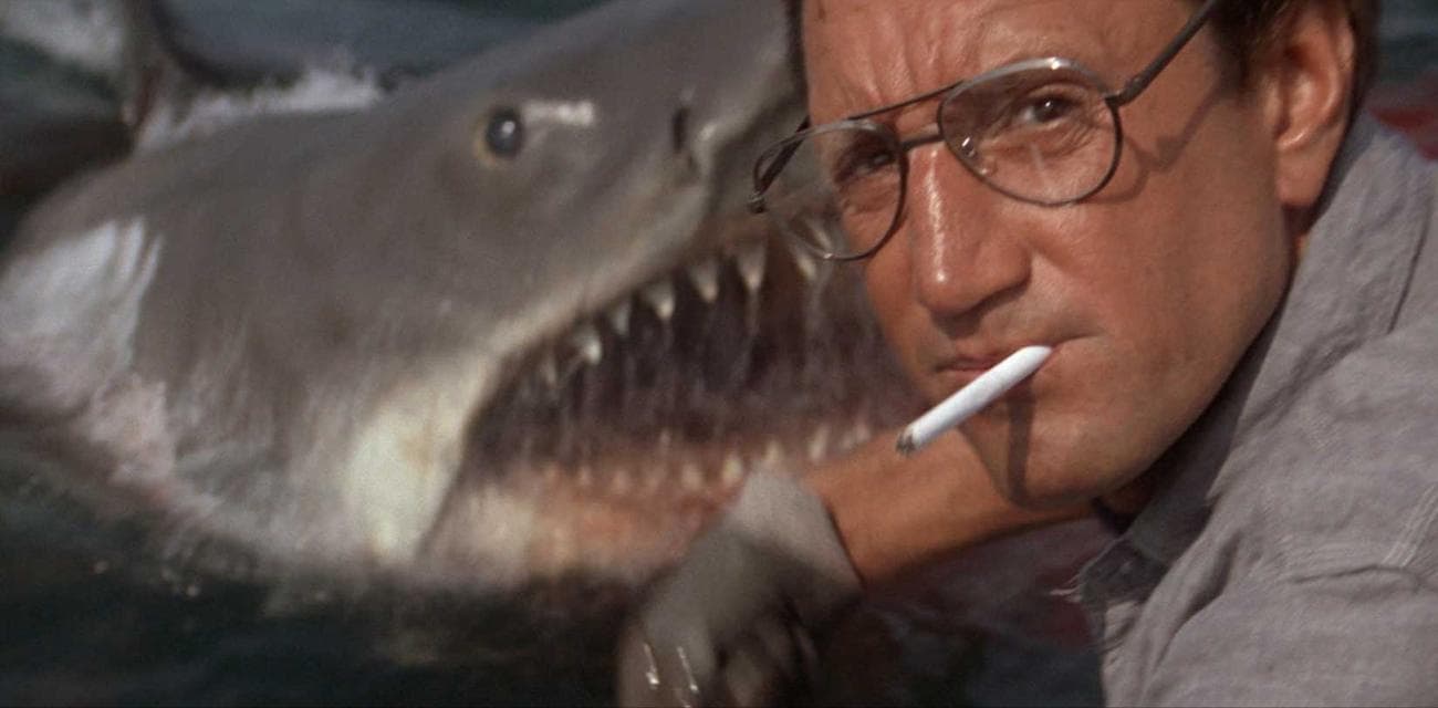 <b>2. Jaws:</b> The first blockbuster ever and the scariest movie (maybe even the best one?) Spielberg's ever made, Jaws is equal parts monster movie and character piece, centered on an island called Amity that's preyed upon by something that leaves teeth the size of shot glasses in the hulls of boats and turns their owners into decapitated flotsam. Roy Scheider gives a career-defining performance as Chief Brody, the local sheriff with a fear of water, who's put in charge of taking down the shark of the title. Joining him are Richard Dreyfuss' Hooper and Robert 
