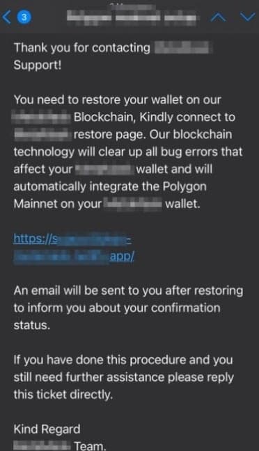 Αυτό το μήνυμα ηλεκτρονικού ταχυδρομείου προσπαθεί να κάνει το θύμα να κάνει κλικ σε έναν σύνδεσμο προς έναν ψεύτικο ιστότοπο - Οι ψεύτικες εφαρμογές και ιστότοποι παίρνουν περισσότερα από 4,3 εκατομμύρια δολάρια από χρήστες iPhone και Android