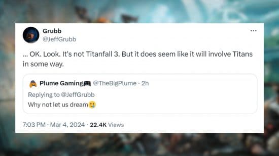 Η ανάρτηση του Jeff Grubb στο X