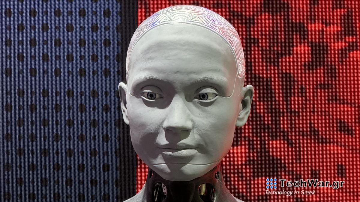 a photo of the Ameca gen 2 robot at MWC 2024