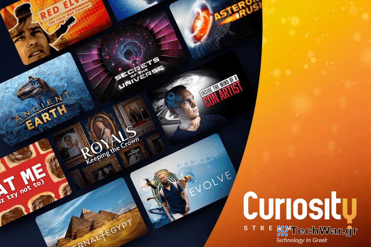 An advertisement for Curiosity Stream