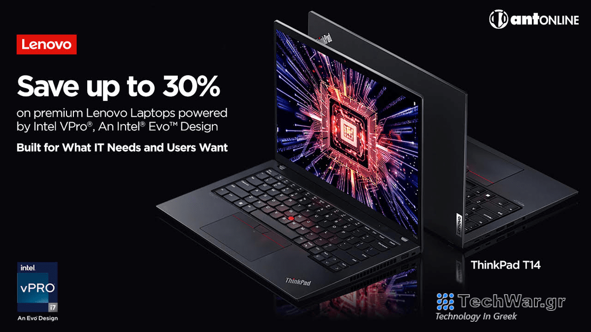 Antonline promo for Lenovo laptops