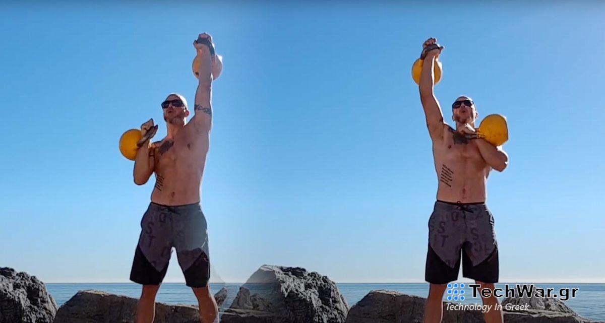 Kettlebell seesaw press image from the Cavemantraining YouTube channel