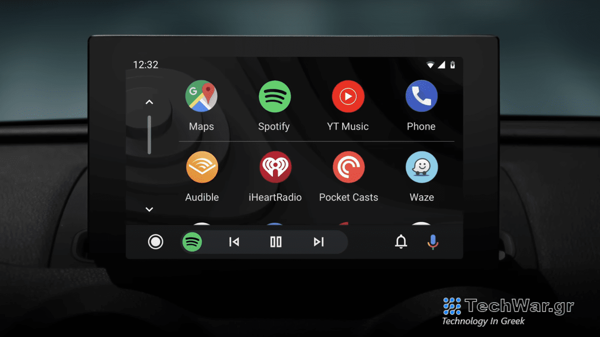 Android Auto in use on car display