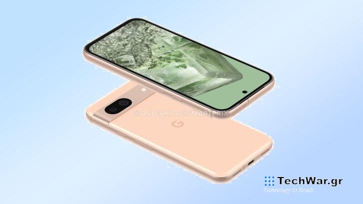 Google Pixel 8a leaked render from @OnLeaks