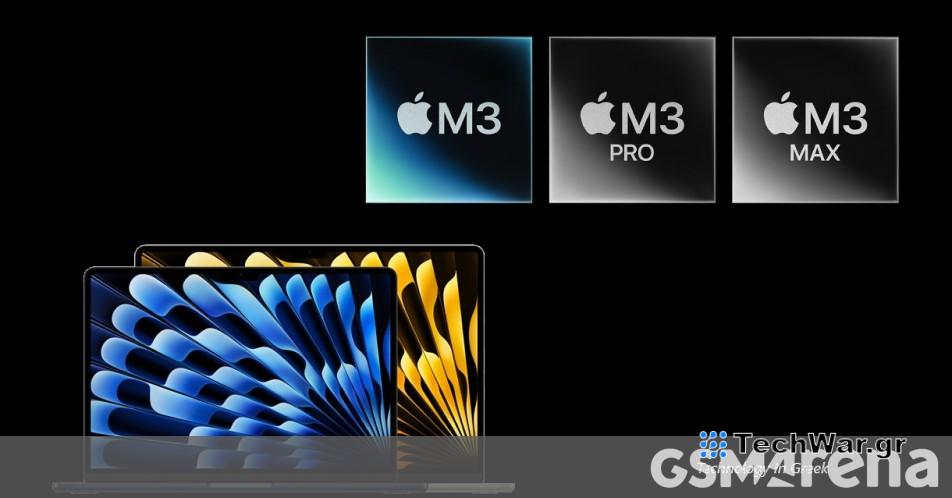 Τα πρώτα σημεία αναφοράς του νέου Apple MacBook Air με τσιπ M3 δείχνουν βελτίωση 20%.
