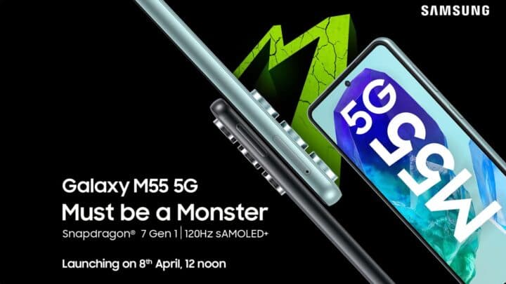 Samsung Galaxy M55 5G Amazon India Teaser