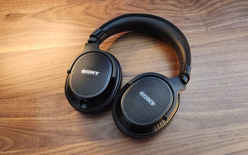Sony MDR MV1 headphones on a table